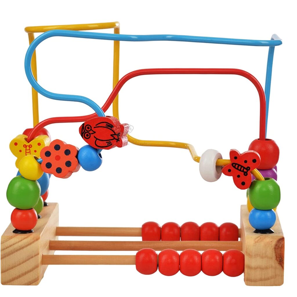 Wooden Beads Maze Puzzle Game Roller Coaster
