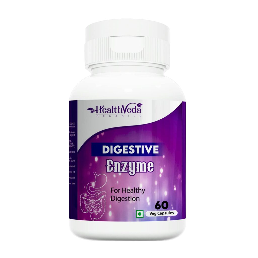 Health Veda Organics Digestive Enzyme Capsules with Amylase, Protease, Glucoamylase