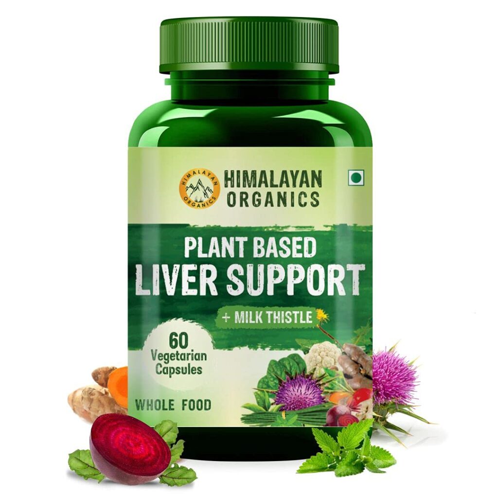 Himalayan Organics Plant Based Liver Support Supplement With Milk Thistle, Turmeric, Beetroot, Dandelion